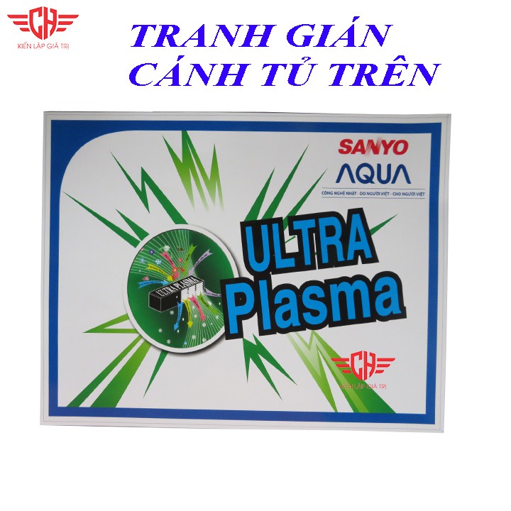 Miếng dán tủ lạnh Tem dán tủ lạnh tem tủ lạnh sanyo aqua mẫu mẹ con