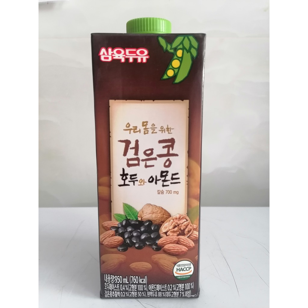 [950ml] Sữa đậu đen, óc chó, hạnh nhân [Korea] SAHMYOOK Black bean & Walnut & Almond Milk (bph-hk)