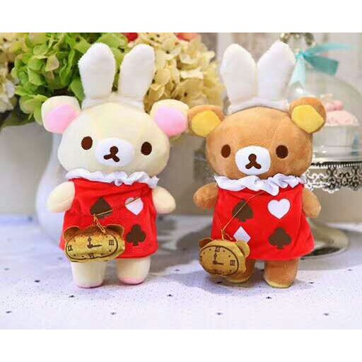 Gấu bông Rilakkuma đeo tai thỏ G2B4 gấu bông dễ thương 20 cm