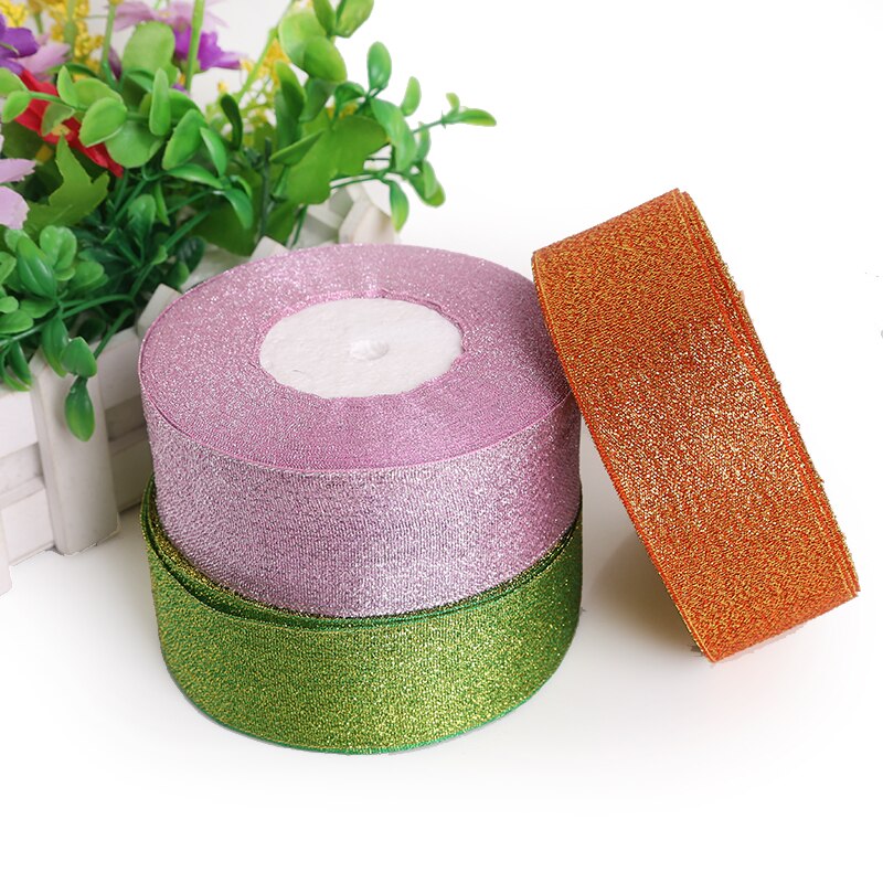 Cuộn dây ruy băng kim loại 23m 38mm trang trí tiệc cưới chất lượng cao