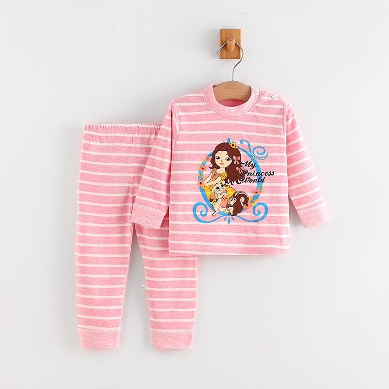 Bộ cotton len kẻ quảng châu cho bé mẫu 2021 HÀNG LOẠI 1