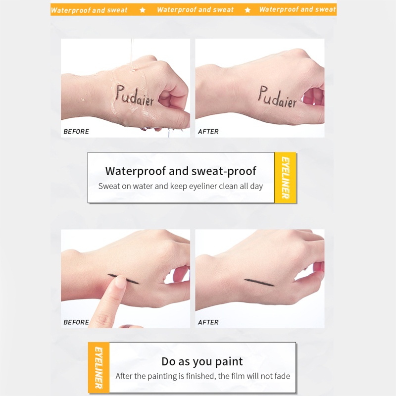 Bút Kẻ Mắt Dạng Lỏng Pudaier 18 Màu Tùy Chọn Lâu Trôi Chống Thấm Nước
