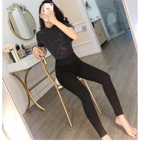 Quần legging gen bụng cạp cao kim tuyến 6cm | WebRaoVat - webraovat.net.vn