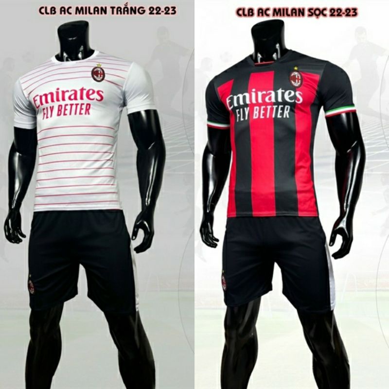 BỘ ĐỒ ĐÁ BANH AC MILAN MỚI NHẤT