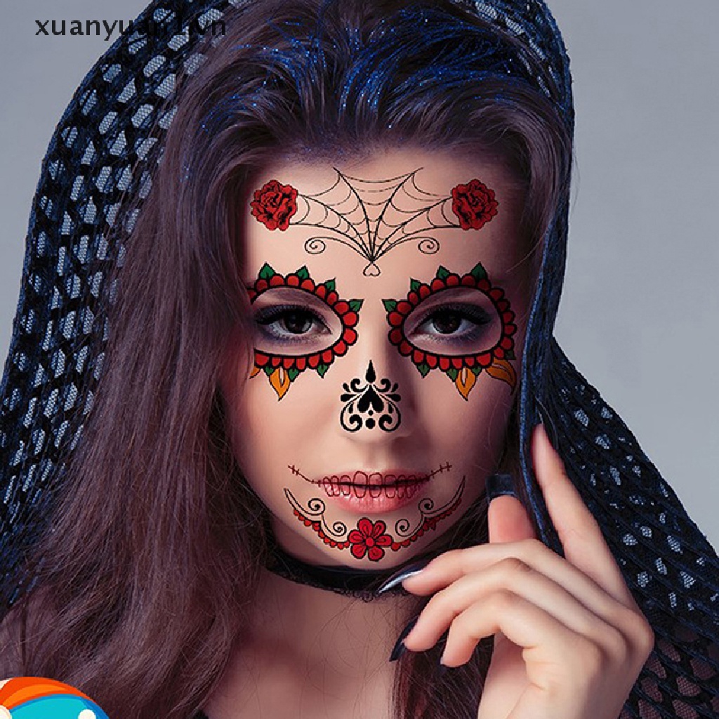 1 Tờ Hình Xăm Dán Phong Cách Halloween 2023 Độc Đáo