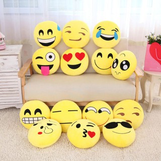 The backrest pillow with cute expression design is interesting