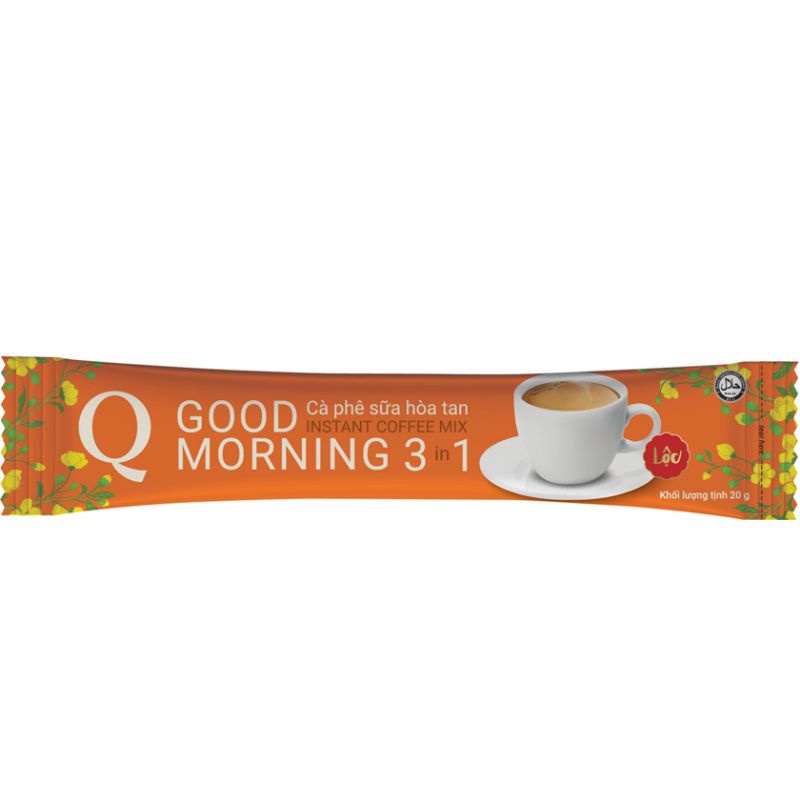 Cà Phê Hòa Tan 3in1 Good Morning Trần Quang gói 480gr