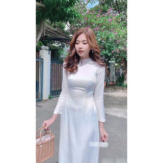 Áo dài trắng học sinh lụa cao cấp (kèm quần)