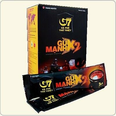 Date 1/2023 - Cà Phê Hòa Tan G7- X2  Gu Mạnh 3in1 Hộp 12 gói/ 25gr Trung Nguyên