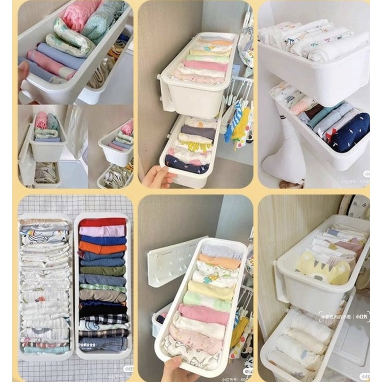 Ngăn nhựa kéo đựng quần áo cho bé gắn tủ, tủ nhựa đa năng tiện dụng