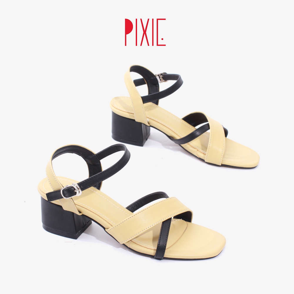 [Mã WABRPX55 giảm 12% đơn 99K] Giày Sandal Cao Gót 5cm Mix Nhiều Màu Pixie X742