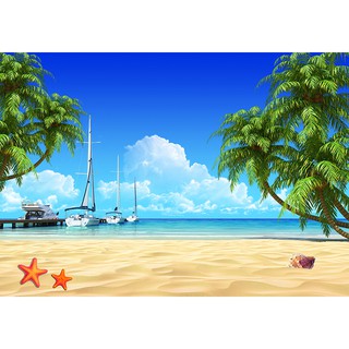Tranh dán tường HD Cảnh biển đẹp HBIEN014 kim sa
