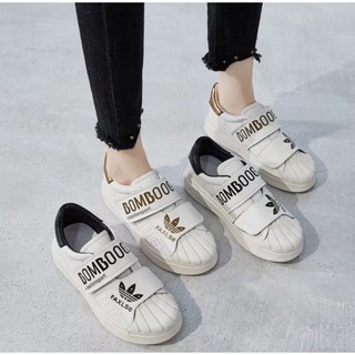 Mẫu Mới 2020 giầy thể thao quai dán boboom Hàn quốc full box