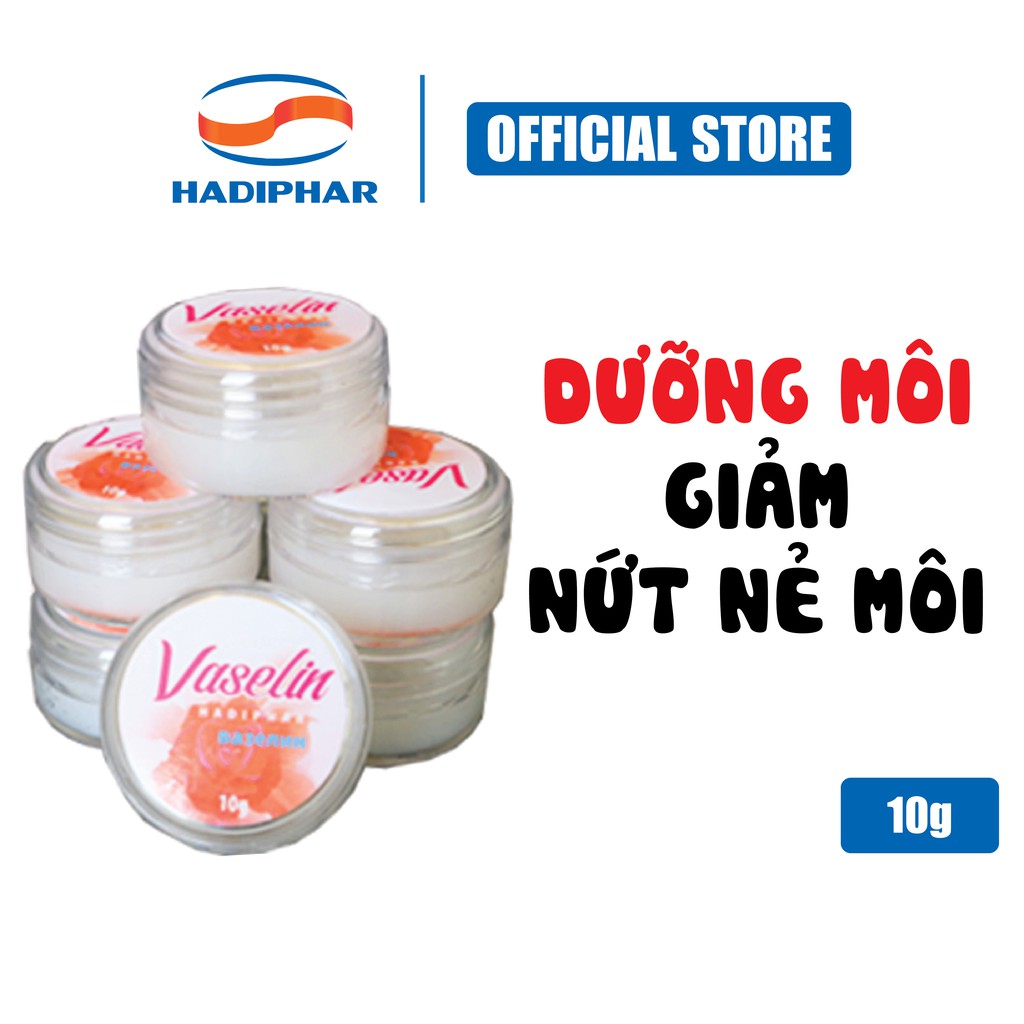 Kem dưỡng môi chống nẻ Vaseline Hadiphar (10 g)