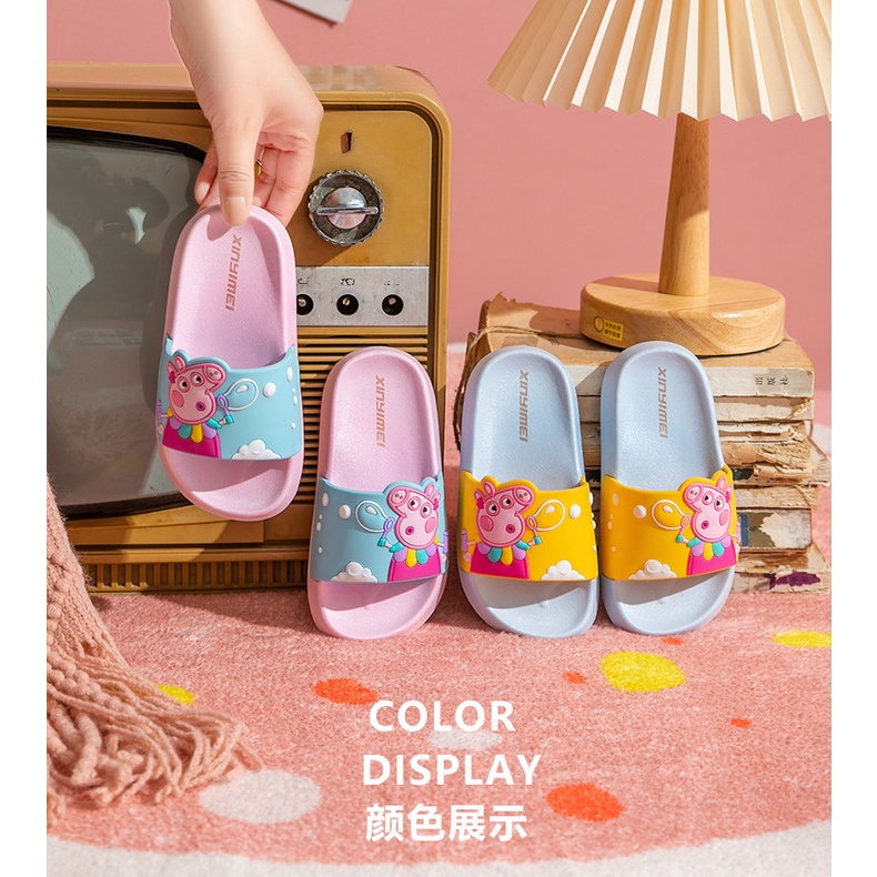 Dép Xỏ Ngón In Hình Heo Peppa Chống Trượt Thời Trang Đi Biển Mùa Hè Cho Bé Gái
