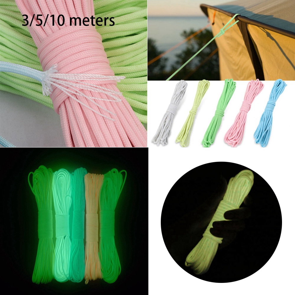 Cuộn dây màu dạ quang dài 3/5/10m 550LB đa năng tiện dụng khi dã ngoại