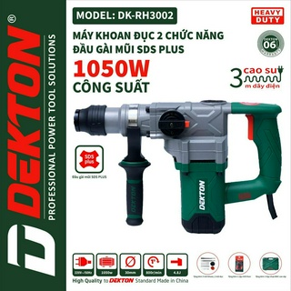 Máy khoan đục 2 chức năng 1050w dekton / dk-3002 / đầu gài sds plus / lực đập 4.5j