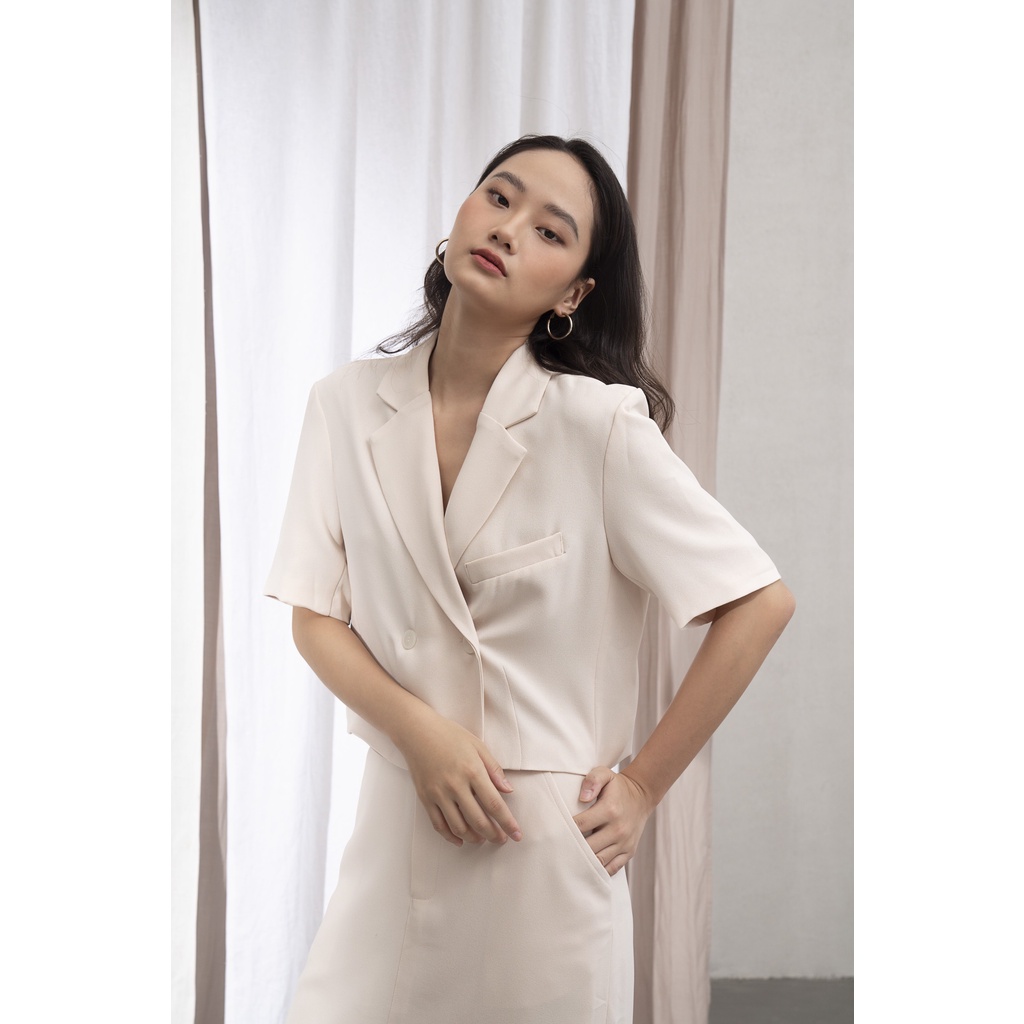 Happy Zoo - Áo tay ngắn pijama crop ( 2 màu )