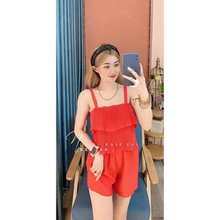 Đồ bộ đùi kate lụa 2 dây mặc nhà dập ly tầng