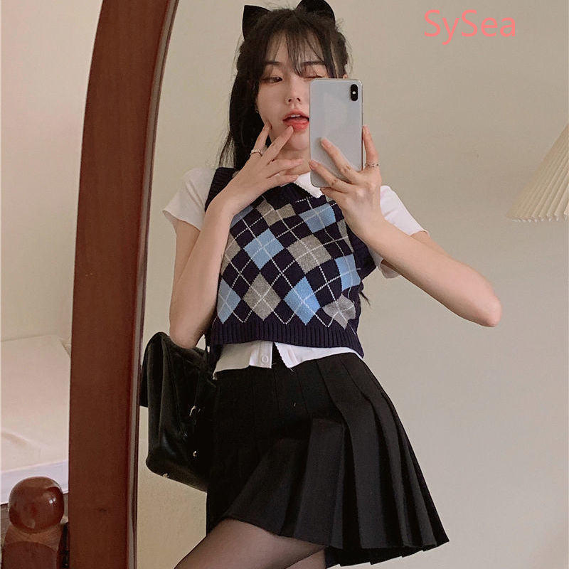 Áo Dệt Kim Sát Nách Thời Trang Mùa Hè Cho Học Sinh