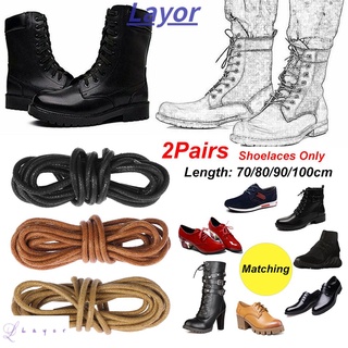 Set 2 cặp dây giày thể thao da sáp tròn
