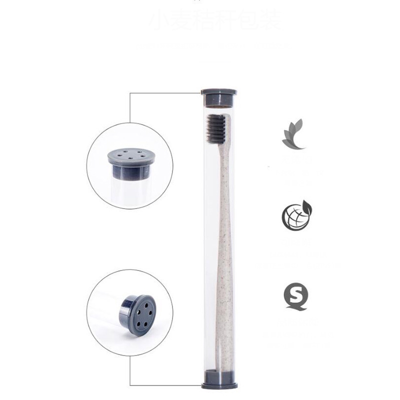 Bàn chải đánh răng bằng lúa mạch và sợi than tre mềm cho du lịch