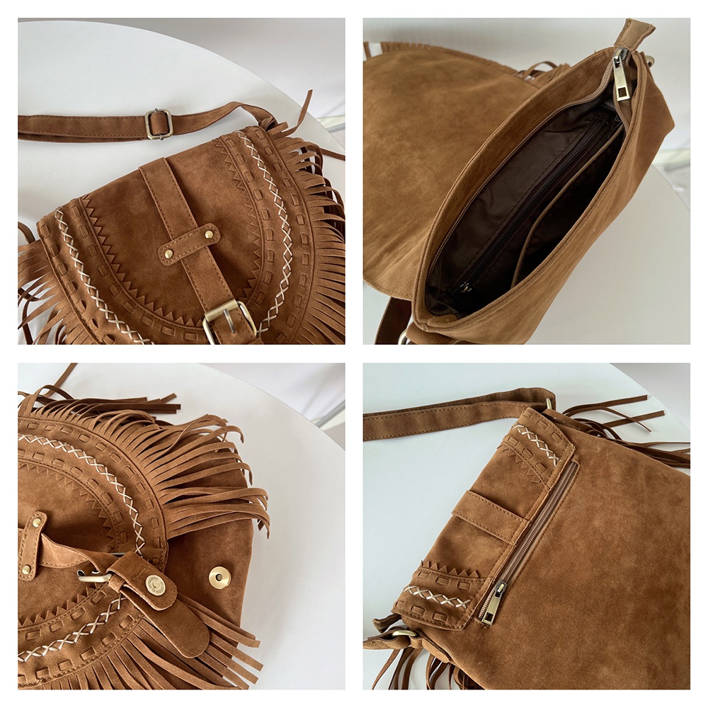 Mới Túi Xách Da Lộn handmade Phong Cách retro Thời Trang Cho Nữ fna160