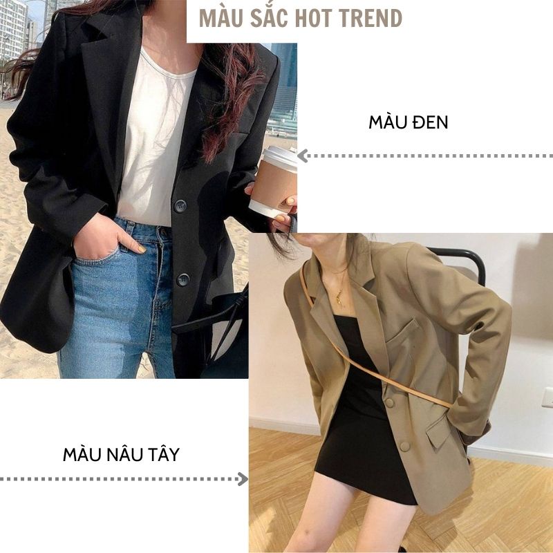 Áo blazer vest nữ khoác ngoài dài tay túi ngực giả chất dày dặn kiểu dáng trẻ trung FIZANO | BigBuy360 - bigbuy360.vn