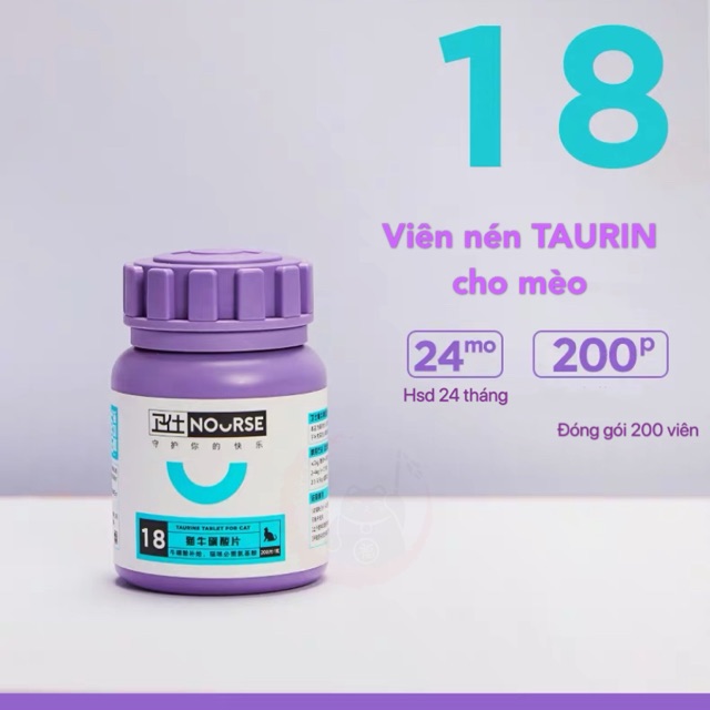 Thực phẩm bổ sung Taurin - Nourse 18