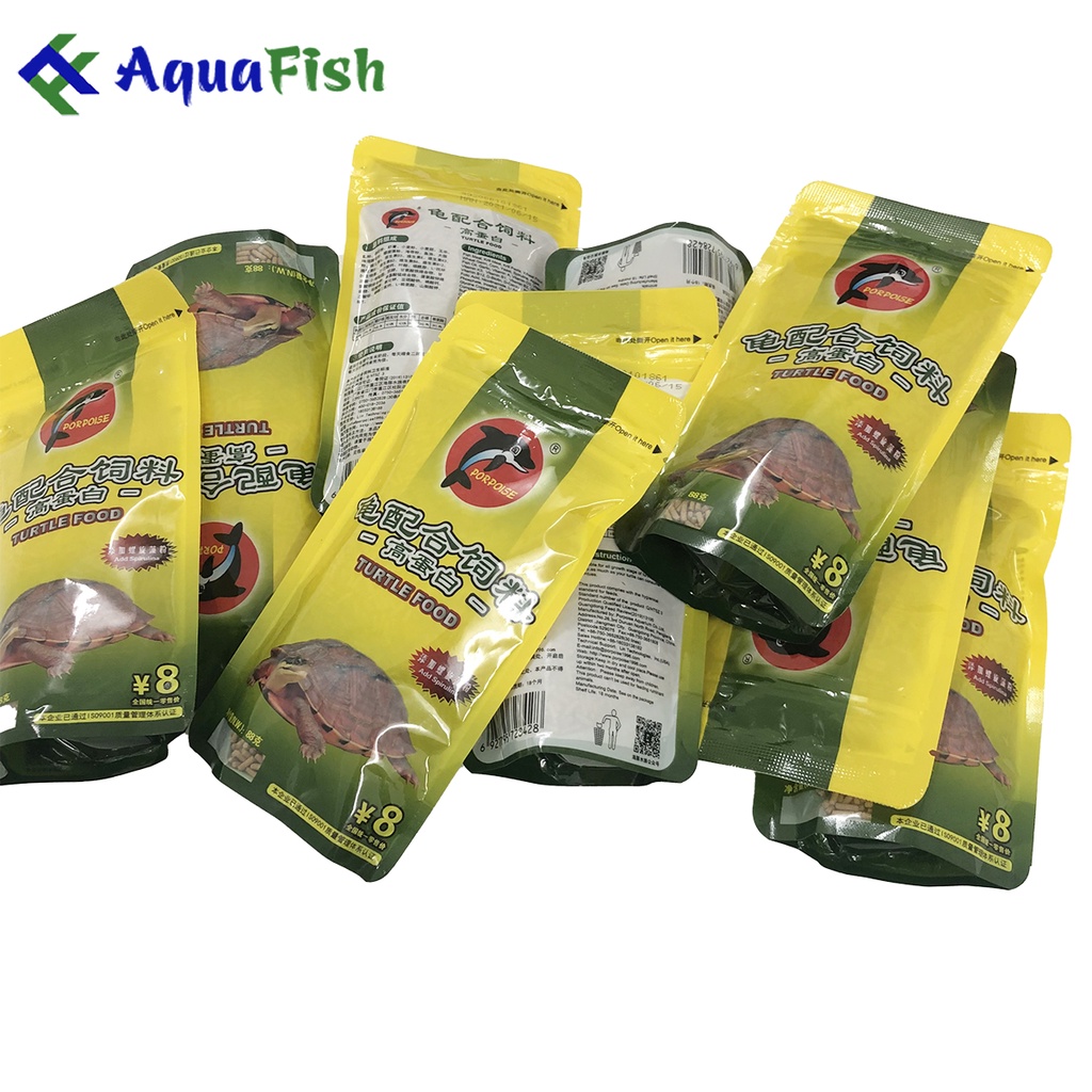 Thức ăn chuyên dụng cho rùa cảnh nhãn hiệu Porpoise gói 88g (giúp rùa ham ăn, nhanh lớn, tăng sức đề kháng)