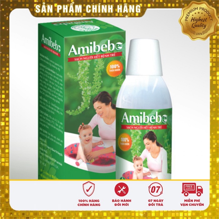 SỮA TẮM THẢO MỘC RÔM SẢY  Amibebe Chính Hãng - Chai 250ml