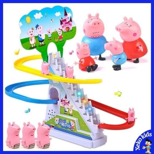 ✉✗▬Đồ chơi vui nhộn heo peppa pig leo cầu thang cho bé trai và gái 1 2 3 4 5 tuổi. trẻ em, con XEKO25