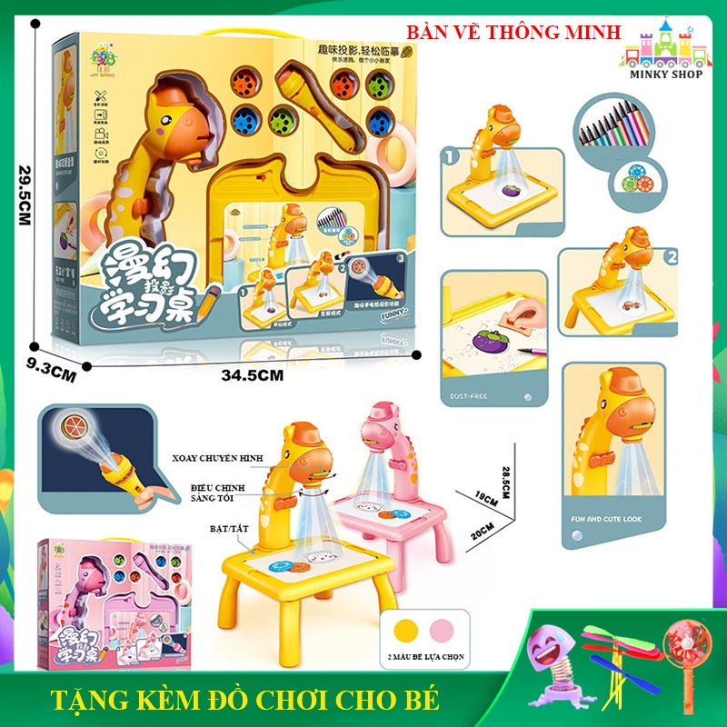 Bàn Vẽ Thông Minh Cho Bé Thêm Đèn Pin Chiếu Hình Thú Vị, Có Sáng, Đồ Chơi Trẻ Em