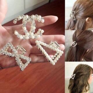 Set 3 cặp tóc ngọc trai đính đá