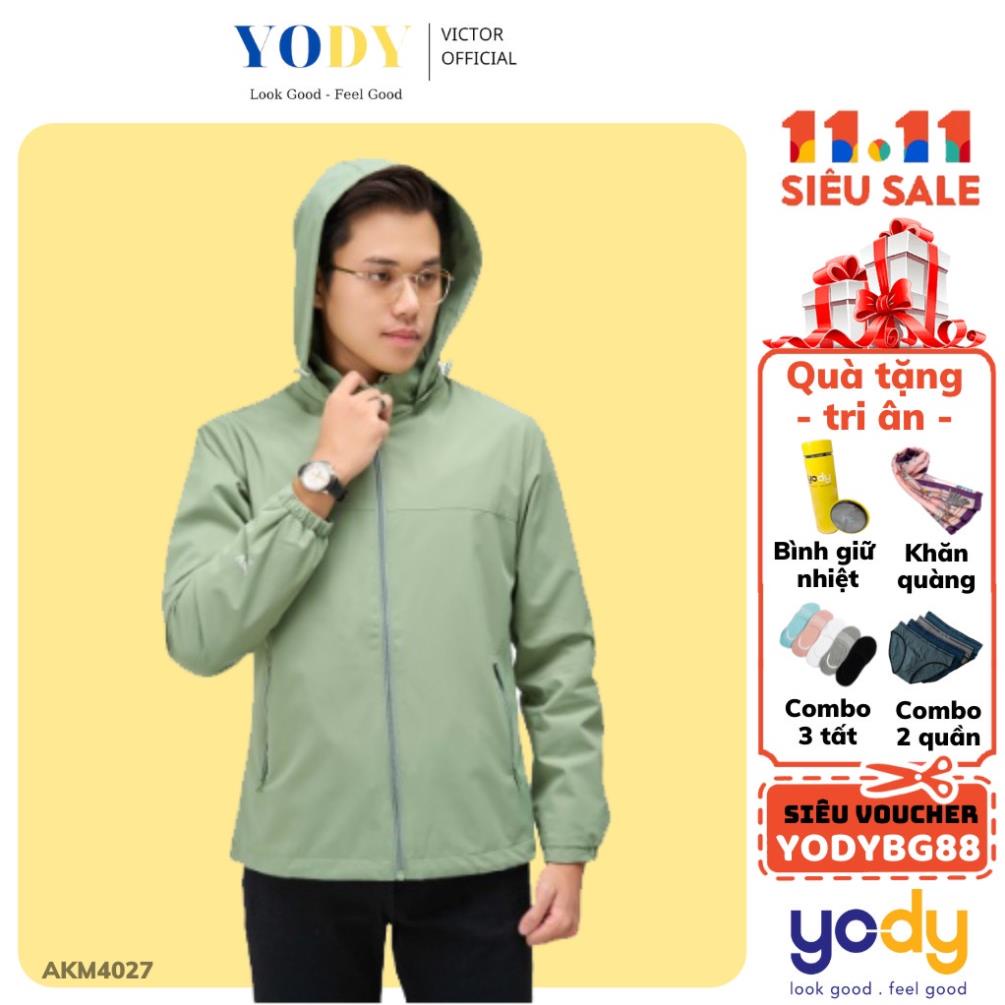 Áo Khoác Gió Nam Súp Sườn Thương Hiệu YODY Chống Bụi Chống Nước Hai Lớp Kiểu Dáng Thể Thao AKM4029 New