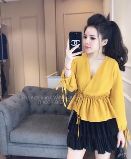 Áo peplum cổ chéo hot hit
