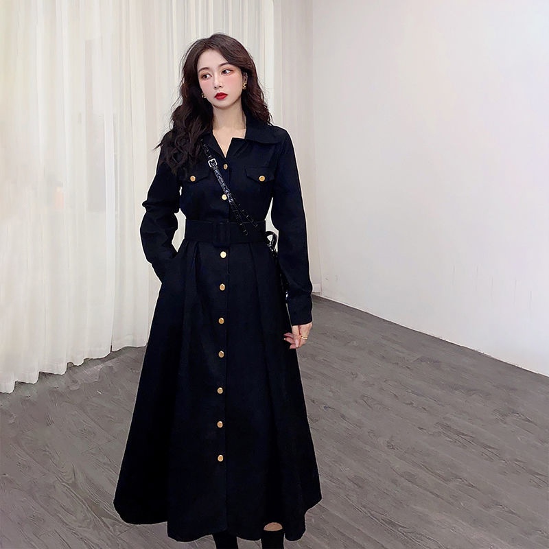 Đầm Ielgy dáng chữ A ôm eo phối hàng nút xinh xắn thời trang cho bạn gái