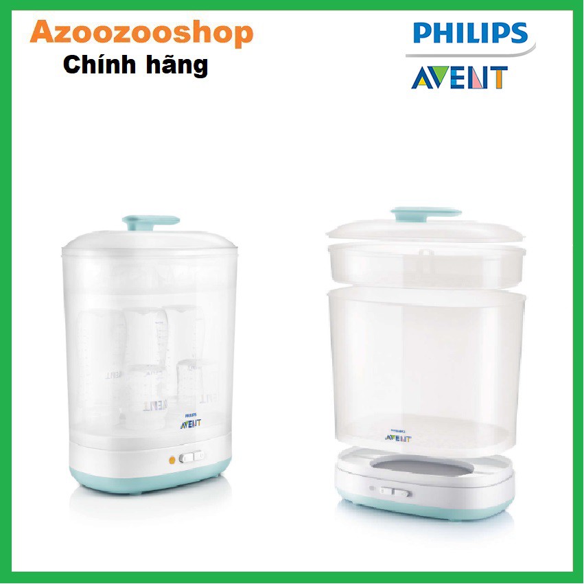 Máy tiệt trùng hơi nước 2 trong 1 Philips Avent SCF922/03, hàng chính hãng, bảo hành 2 năm trên toàn quốc