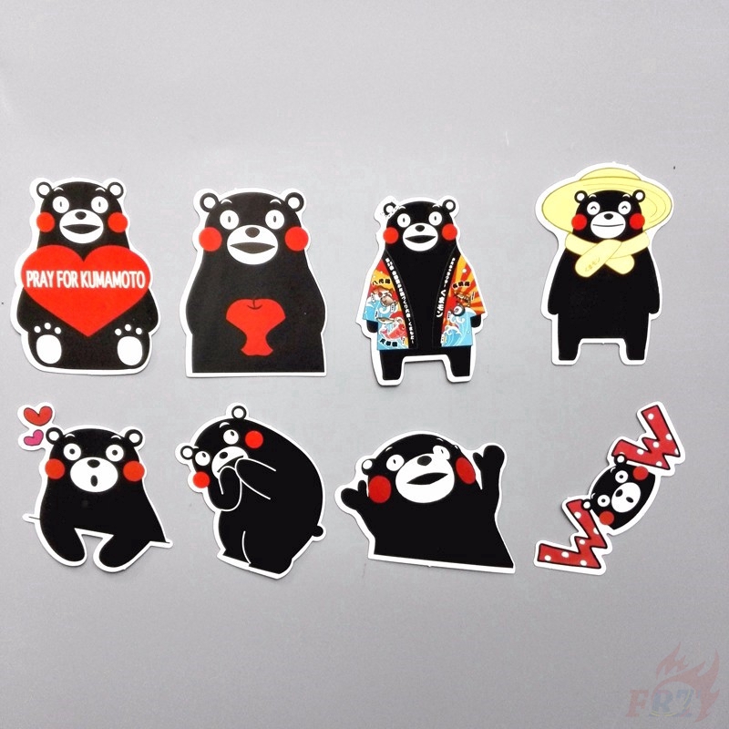 Set 8 nhãn dán trang trí hình kumamon đáng yêu