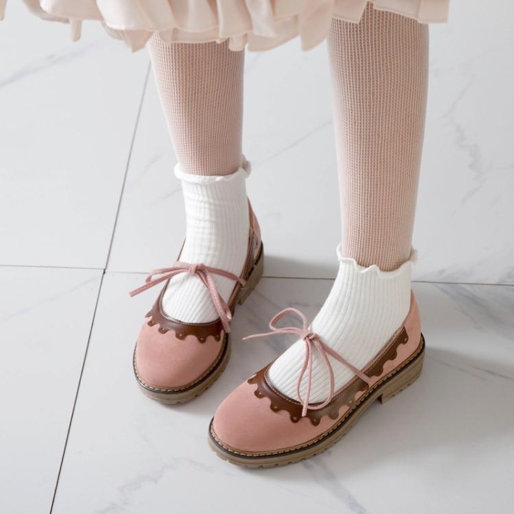 Giày Lolita da lộn - Giày Ulzang Vintage size 34 - 40