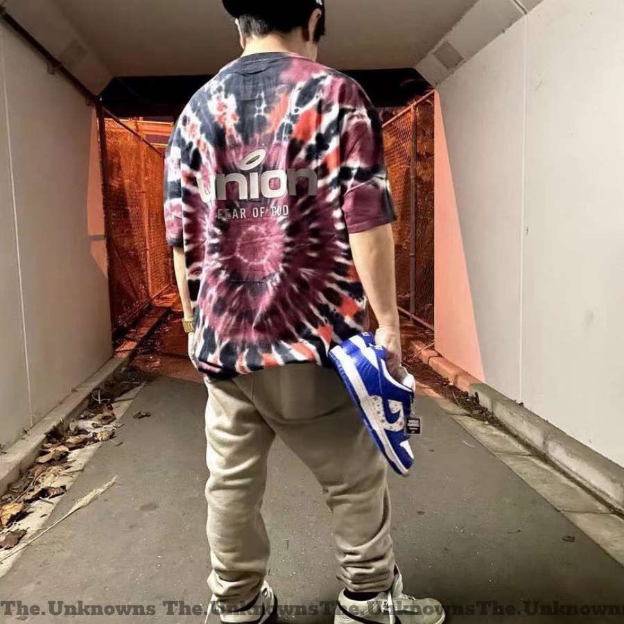 Fear of God Essentials x Union Vintage T-Shirt 'Multicolor Tie-Dyeeee,áo phông essentials x union hàng cao cấp