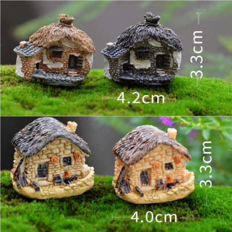 Tiểu cảnh terrarium ❤️ FREESHIP ❤️ mô hình ngôi nhà trang trí tiểu cảnh sân vườn mini trang trí bể cá