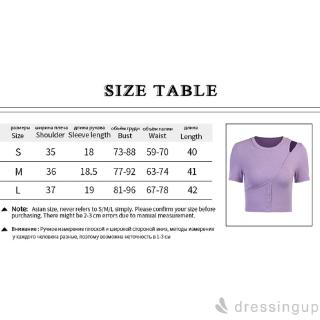 D❃♪Áo ngắn thời trang sọc rốn màu tím dành cho nữ (S / M / L)