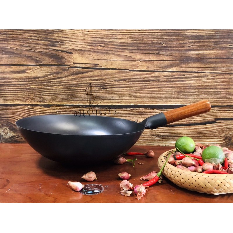 CHẢO THÉP CAO CẤP CHỐNG DÍNH TỰ NHIÊN SIZE 32 -34CM - 36Cm