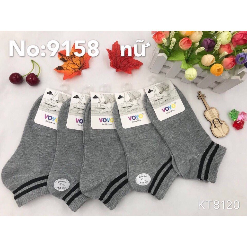 Set 5 đôi tất cổ ngắn dáng thể thao VOVO xuất Hàn