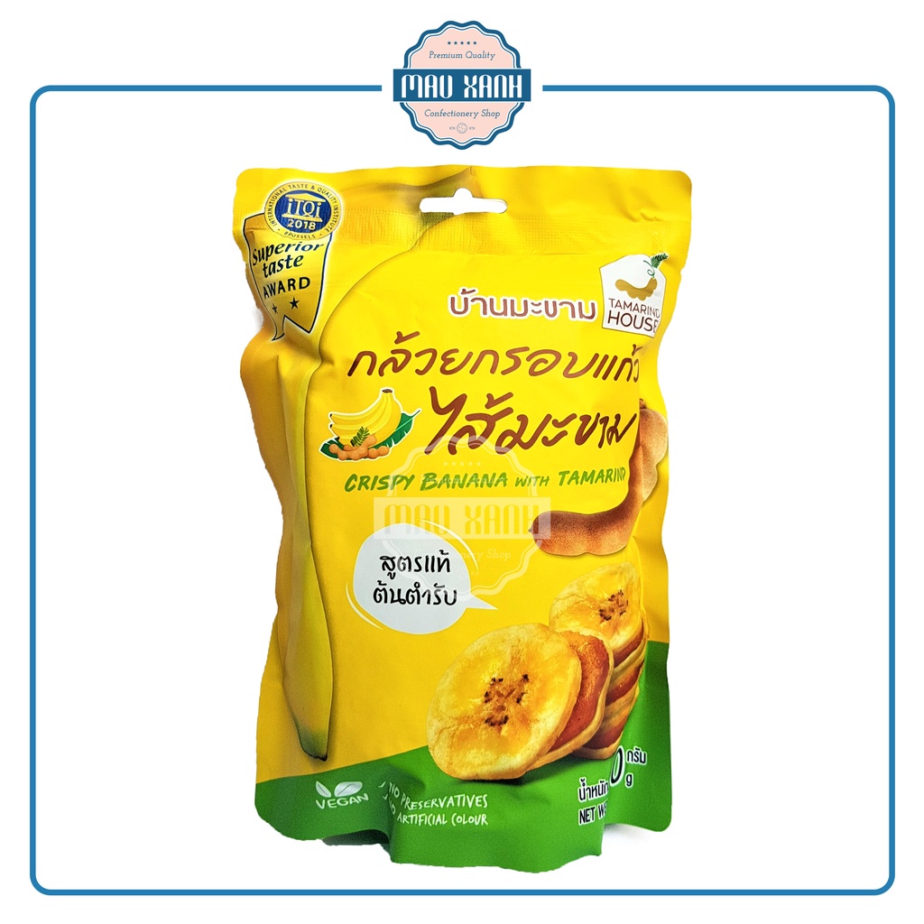 Bánh Chuối Kẹp Me Sấy Giòn Thái Lan - Crispy Banana With Tamarind - Gói 90g - Truyền Thống