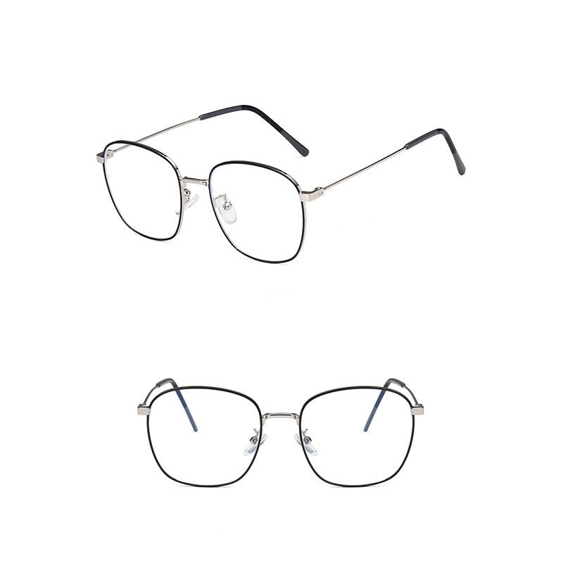 Kính Chống Ánh Sáng Xanh Gọng Kim Loại Siêu Nhẹ Thời Trang Phong Cách Retro