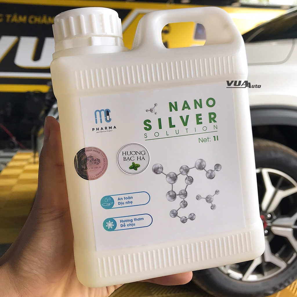 Dung dịch diệt khuẩn Nano Bạc khử mùi sát khuẩn dùng cho máy phun tạo khói xông xe ô tô phòng ở hãng Mc Pharma