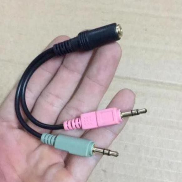 Thiết bị kết nối audio và mic vào máy tính cho tai nghe