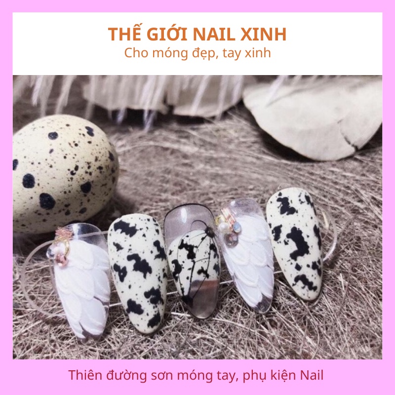 Sơn top trứng cút móng tay gel As phụ kiện nail 15ml